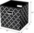 Fabric Storage Bins Cubes, Foldable Organizer with Handle, Set of 6, 11x11x11 for Cloth or Accessory Storage