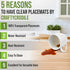 Set 2 17.5x12 CraftyCrocodile Clear Plastic Placemats of - Vinyl Table Protector for Dining, Kitchen, Office, Painting