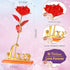 Childom Birthday Gifts for Women, Christmas Red Rose with Love Stand for Mom, Sweet Artificial Flower