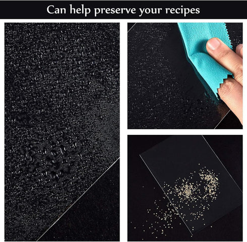 Boao 200 Pcs Recipe Card Protectors, Clear Cookbook Page Protectors, Kitchen Plastic Cookbook Sheet Index Sleeve (5 x 3