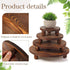 4 Pack 12/10/8/6 Inch Sintuff Mini Wooden Plant Stool Display Wood Cake Stand Round Plant Risers Holder for Flower Pot