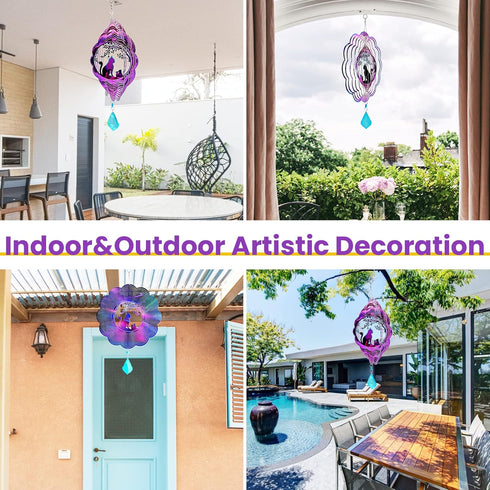 Wind Spinner, Hanging Wind Sculptures for Yard and Garden Decor, Outdoor Hanging Art Ornaments for Balcony Decor