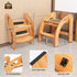 12-Inch StrongTek Kids Step Stool with Handrails, Foldable Safety Stool, Wide Non-Slip Surface, Wooden Step Ladder