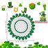 12 Inch One Piece St. Patricks Day Irish Blessings Lucky Green Shamrock Doily Crochet for Dressers and End Tables