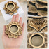 3 Pack 30-150mm Framendino, Wood Crystal Ball Stand Flower Mini Sphere Display Wooden Holder