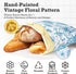 Yolysudo 2 Pack 17''x 13" Reusable Vintage Floral Beeswax Bread Bags for Sourdough, Large Beeswax-Lined Cotton Homemade