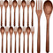 Patelai Wooden Spoons Forks Set, Reusable Flatware Tableware Set, Handmade Natural Cutlery (16 Pieces)