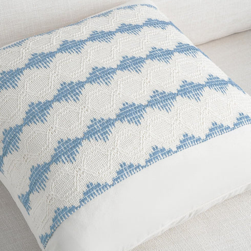 Fancy Homi Set 2 12x20 Inch of Boho Light Blue Long Lumbar Decorative Throw Pillow Cover for Couch Bed Sofa Chair