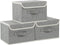 ENUMAIL Storage Boxes, Collapsible Storage Bins with Lids, Cotton and linen cloth Storage
