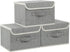 ENUMAIL Storage Boxes, Collapsible Storage Bins with Lids, Cotton and linen cloth Storage