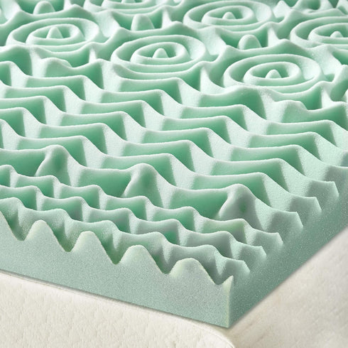 Best Price Mattress Twin Mattress Topper - 1.5 Inch 5-Zone Memory Foam Aloe Infused Cooling Mattress Pad