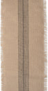 DII Jute Burlap Collection Table Runner, 14x108, Kitchen Tabletop with Middle Stripe Gray