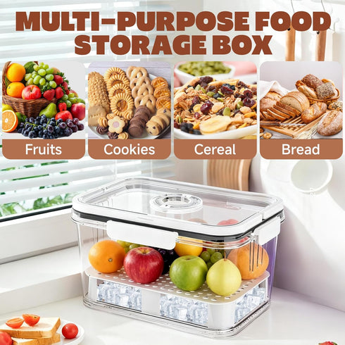 peatend Countertop Bread Box for Kitchen | Airtight Bread Storage Container with New Upgrade Time Recording Lid Bread