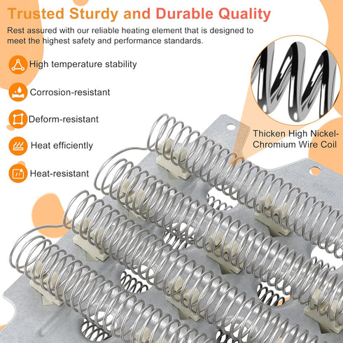 DC47-00032A Dryer Heating Element for Samsung, 3 Wire Dryer Element with 1000 Days Warranty