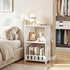 3 HAYOFAMY Tier Side Table Night Stand, Narrow End Table with Display Shelf, Small Bookcase Bookshelf, Simple Bedside