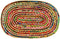 COTTON CRAFT Jute Chindi Braid Rag Rug, 2' x 3' Oval, Multi Color, Handwoven Reversible Natural Recycled Cotton