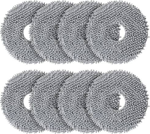 8 Pack Mop Pads Compatible with Roborock Q Revo/Qrevo MaxV Robot Vacuum Cleaner, Replacement Accessories Set
