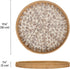 Counter, StorageWorks Decorative Coffee Table Trays for Home Decor, Round Rattan Tray with Mother of Pearl Inlay, Small
