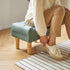 15.75"D 11.42"W12.6"H UHBD040GR YMYNY Small Footstool Ottoman, Faux Leather Footrest with Sponge Padded Seat, Step