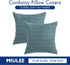 MIULEE Pack of 2 Decorative Corduroy Throw Pillow Covers, 20x20 Inch, Soft Boho Striped for Modern Farmhouse Home Decor