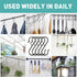 20 Pcs S Hooks Hanging Safety Buckle, 3.5 Inch Heavy-Duty Stainless-Steel Hooks for Kitchen Utensils, Pots, and Pans