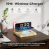 5 1 10W Bedroom Alarm Clock for Heavy Sleepers - in Magnetic Wireless Charger with White Noise Bluetooth Speaker RGB