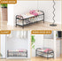 Hleelomi 2-Tier Closet,Living Expandable Shoe Rack for EntrywayAdjustable Metal Shoe Organizer for Room,Dorm,Black