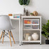 IRIS USA 7 Qt. Plastic Drawer Storage Organizer, 4-Pack Stackable Unit with Sliding Drawer for Bedroom, Kitchen, White