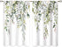 Sage Green Eucalyptus Botanical Leaves Floral Kitchen Window Curtains, 26x36 inch, Short Cafe Drapes for Bathroom