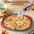 Non-Stick Pizza Pans, 2 PACK Round Trays for Oven, 13 Inch Baking Pan with Pizza Cutter and Silicone Handle