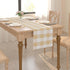 NATUS WEAVER 2 (12" 36") Cotton Beige & White Side Buffalo Check Farmhouse Table Runner for Family Dinners