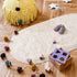 Fluffy Cream Bedroom Rug, Oval Shaggy Area Rug 2.6 x 5.2 Feet Cute Small Carpet for Kids Room Nursery Home Decor