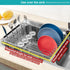 iPEGTOP Expandable Dish Drying Rack, Rustproof Stainless Steel Dish Drainer Basket Shelf, Multifunctional Organizer