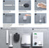 Lefree 2 Pack Silicone Toilet Brush and Holder Set with Ventilated Holder for Bathroom Cleaning