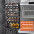 X-cosrack 5 Wall Mount Spice Rack Organizer Tier Height-Adjustable Hanging Spice Shelf Storage for Kitchen Pantry
