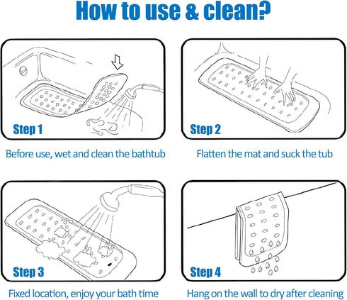 MOLFUJ Non Slip Sea Turtle Bathtub Mat with Suction Cups, Oval Pebble Shower Mat for Baby Tub,Safety Vinyl Anti-Skid