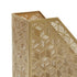 Deco 79 Metal Geometric Magazine Holder, Single Slot with Laser Carved Design, Gold