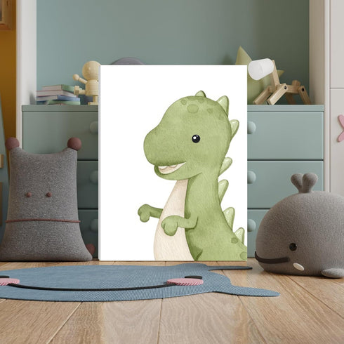 arfitest 12x16 Inch Set 3 Dinosaur Wall Art Kids Boys Room Canvas Wall Decor Dino Nursery Wall Art Pictures Baby