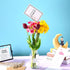 Hotop 30 Pcs Floral Card Holder Pick, Metal Wire Flower Place Card Stick for Centerpiece Table Wedding Favor