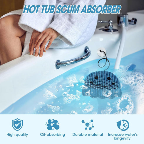 Skimmer, Hot Tub Scum Absorber, Hot Tub Accessories, Spa & Pool Scum Eliminating Balls,Hot Tub Scum Sponge for Hot Tub