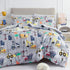 Mooreeke Kids Twin Comforter Sets for Boys 6 Pieces Excavator Grey Bedding