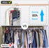 Magic Pants Hangers Space Saving - 2 Pack for Closet Multiple Layers Multifunctional Uses Rack Organizer for Trousers Scarves Slack (2 Pack with 10 Metal Clips) by FeeraHozer