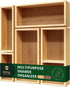 ROYAL CRAFT WOOD 5-Piece Bamboo Drawer Organizer Set - Multi-Use Storage Trays for Kitchen, Bathroom, Office, Makeup &