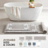 Madison Park Evan 100% Cotton Bathroom Rug, Non-Slip Backing, Luxurious Tufted Plush Bath Mat, 24x72, Grey