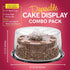 9" Plastic Disposable Cake Containers with Dome Lids and Cake Boards - 3 Round Carriers for Transport