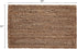 Jute Handspun 24" x 36" Area Rug, Premium Reversible Chunky Textured Tan Beige Accent Carpet