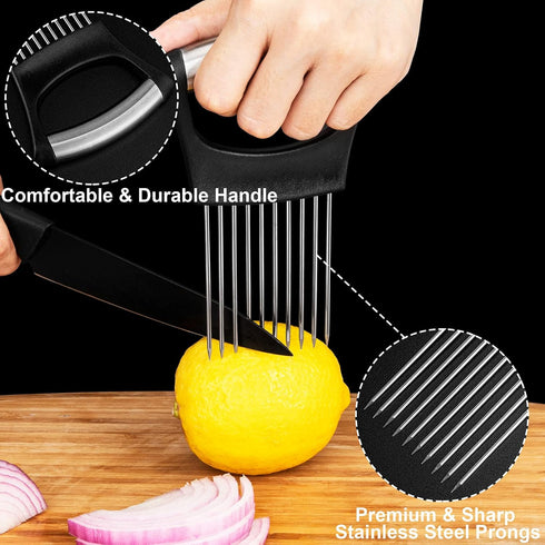 ESINAM Premium Onion Slicer Holder - Vegetable Slicer Cutter for Potato, Tomato, Fruit, and Meat