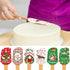 6 Pieces Christmas Silicone Spatula Set, Cute Style Pancake Spatula with Wooden Handle for Baking