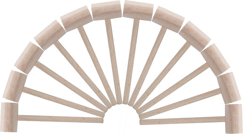 12 Pack Wooden Crab Mallets Natural Hardwood Crab Hammers Lobster Seafood Crackers