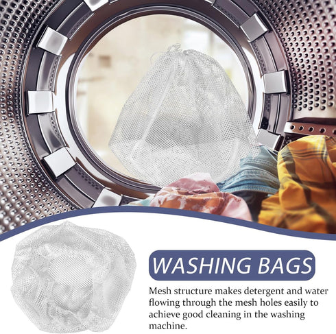 EXCEART Mesh Laundry Bag, Drawstring Washing Bags for Bra Lingerie, Travel Storage Organizer for Washing Machine